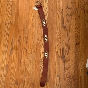 Banana Republic Cognac Belt with Gold Details